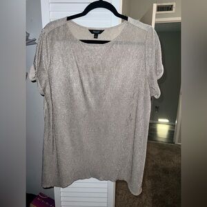 Simply Vera Vera Wang Cream Boxy Blouse